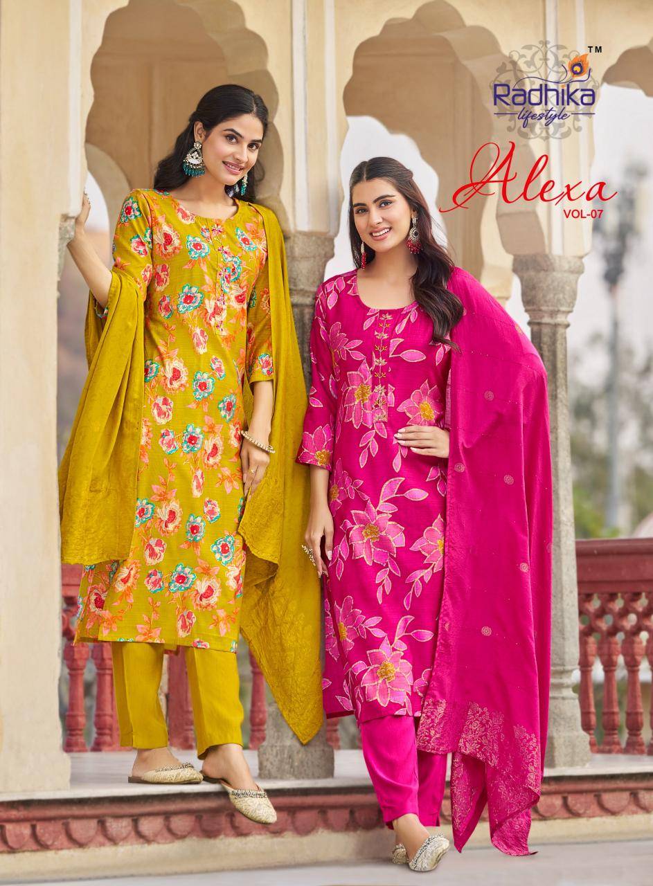Radhika lifestyle alexa vol-7 Affordable Kurtis in Ahmedabad